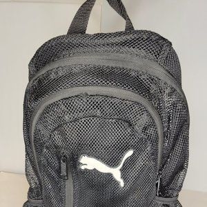 Black Puma Mesh Backpack